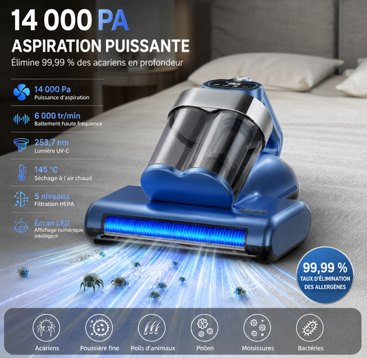 Aspirateur UV-C Zenova — Anti-acariens pour literie